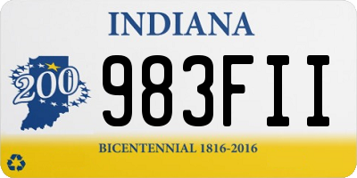 IN license plate 983FII