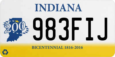 IN license plate 983FIJ