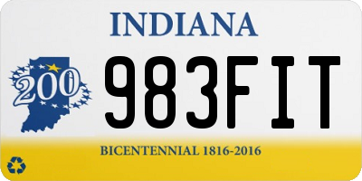 IN license plate 983FIT