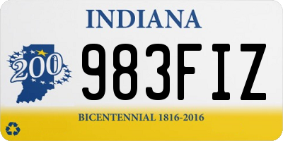 IN license plate 983FIZ