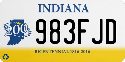 IN license plate 983FJD