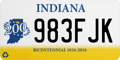 IN license plate 983FJK