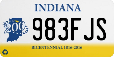 IN license plate 983FJS