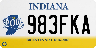 IN license plate 983FKA