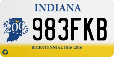 IN license plate 983FKB