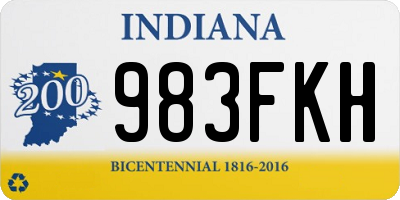 IN license plate 983FKH