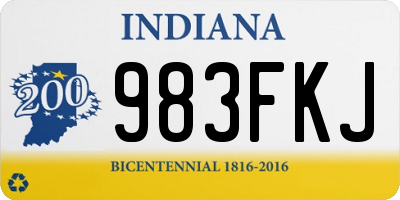 IN license plate 983FKJ