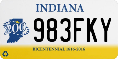 IN license plate 983FKY