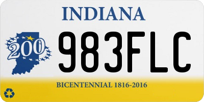 IN license plate 983FLC