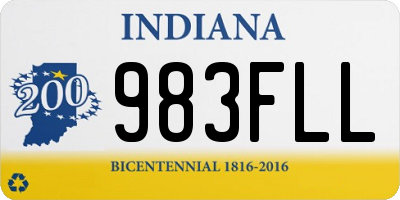 IN license plate 983FLL