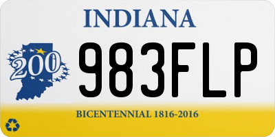 IN license plate 983FLP