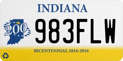 IN license plate 983FLW