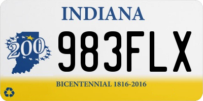 IN license plate 983FLX