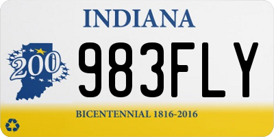 IN license plate 983FLY