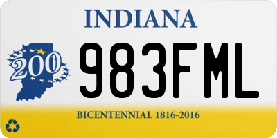 IN license plate 983FML