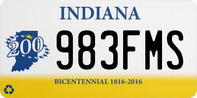 IN license plate 983FMS