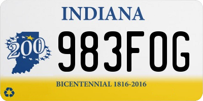 IN license plate 983FOG