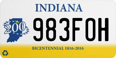 IN license plate 983FOH