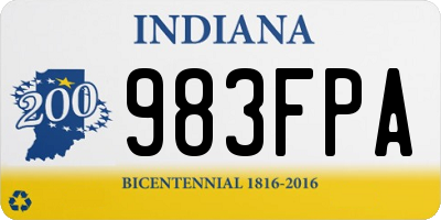 IN license plate 983FPA