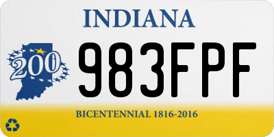 IN license plate 983FPF