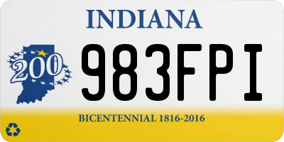 IN license plate 983FPI