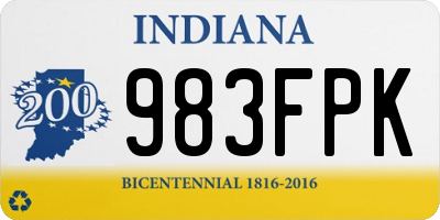 IN license plate 983FPK