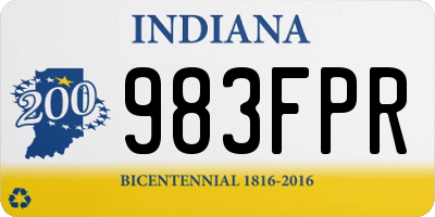 IN license plate 983FPR