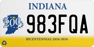 IN license plate 983FQA