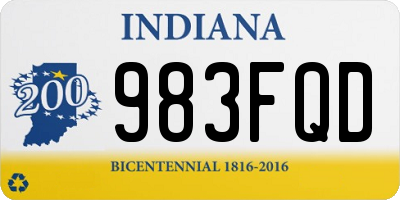 IN license plate 983FQD