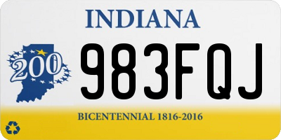 IN license plate 983FQJ