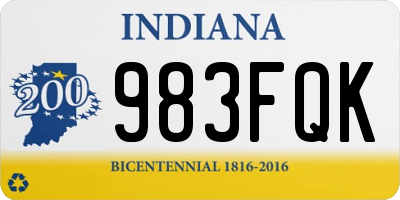 IN license plate 983FQK