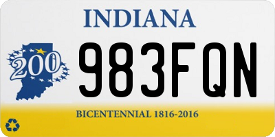 IN license plate 983FQN