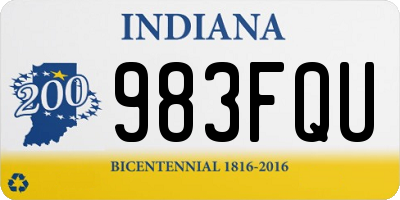 IN license plate 983FQU