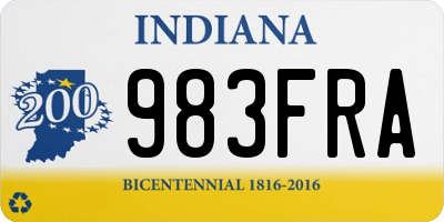 IN license plate 983FRA