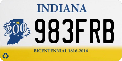 IN license plate 983FRB