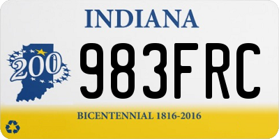 IN license plate 983FRC