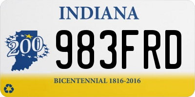 IN license plate 983FRD