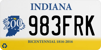 IN license plate 983FRK