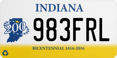 IN license plate 983FRL