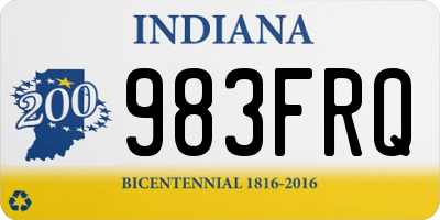 IN license plate 983FRQ