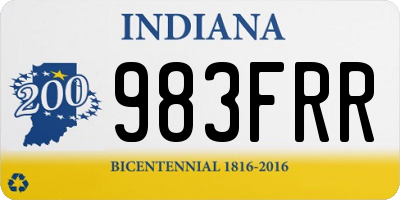IN license plate 983FRR