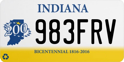 IN license plate 983FRV