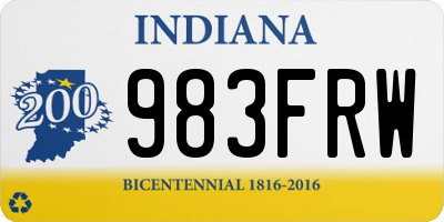 IN license plate 983FRW