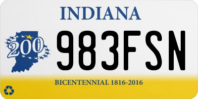 IN license plate 983FSN