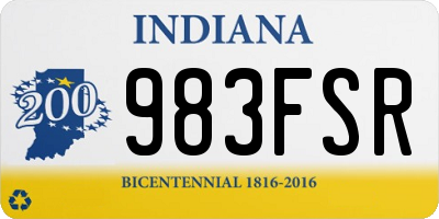 IN license plate 983FSR