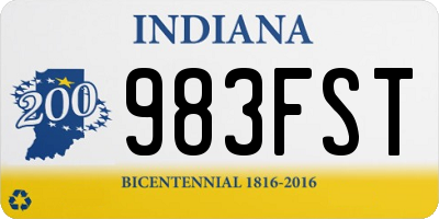 IN license plate 983FST