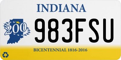 IN license plate 983FSU