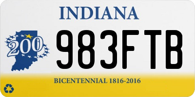 IN license plate 983FTB