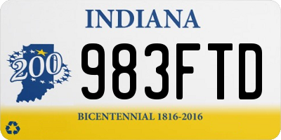 IN license plate 983FTD