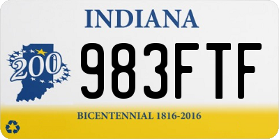 IN license plate 983FTF